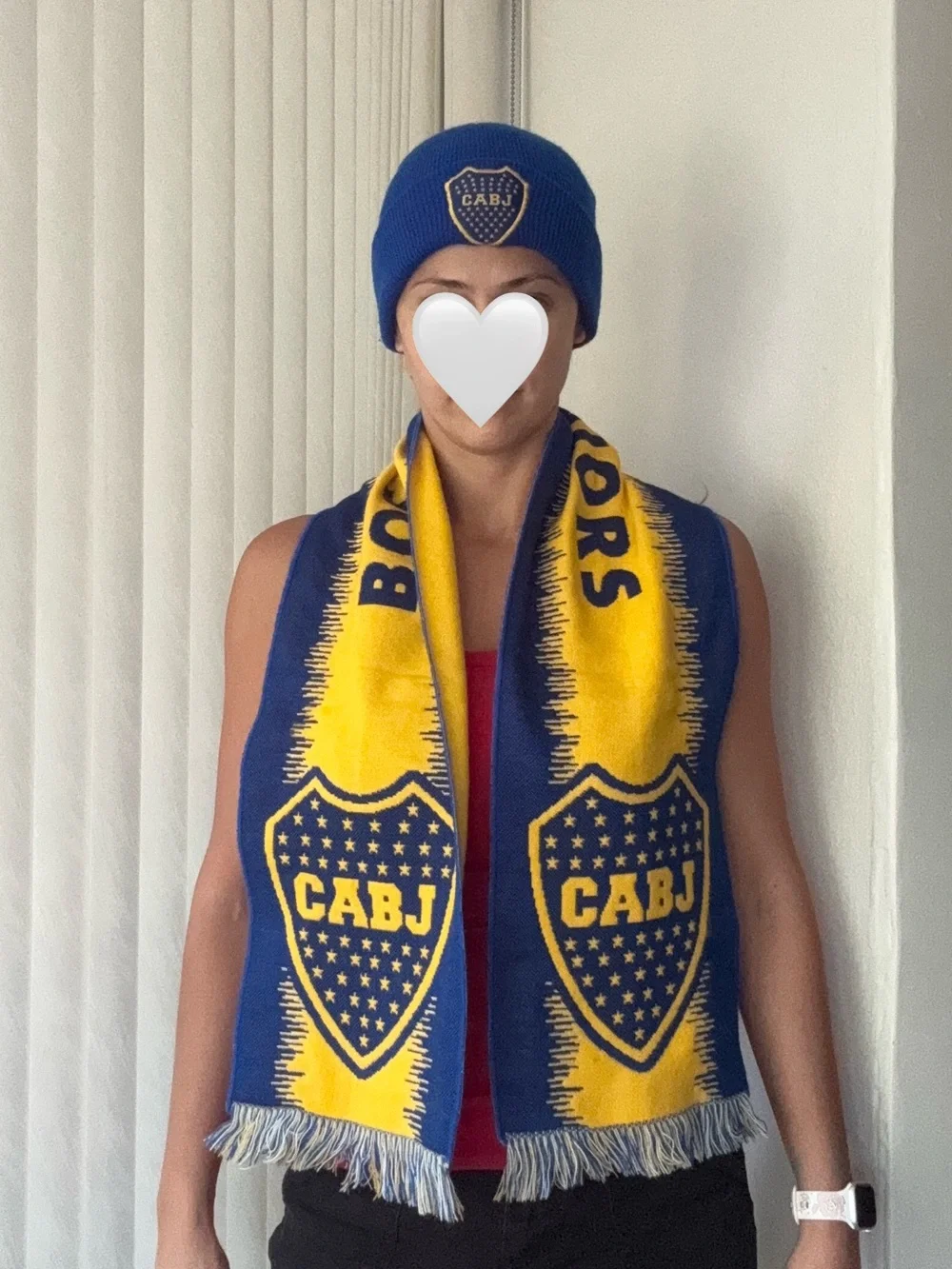Boca Juniors Soccer Winter Hat & Scarf Set – Excellent Condition